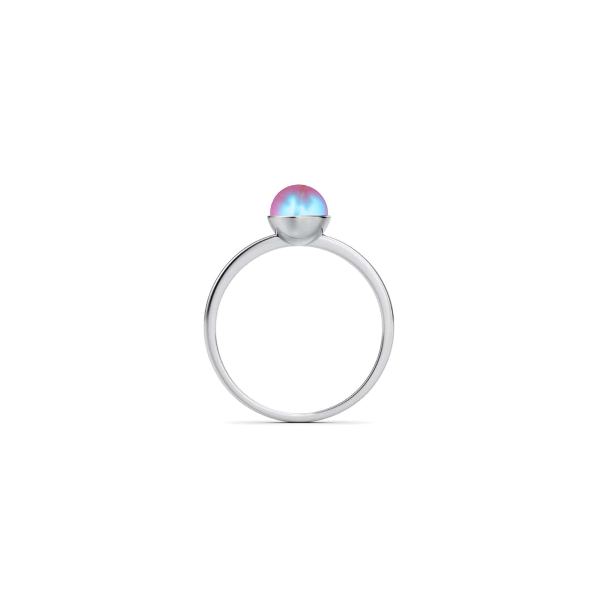 Rosa | 925 Sterling Silber | Meerjungfrau Glasring